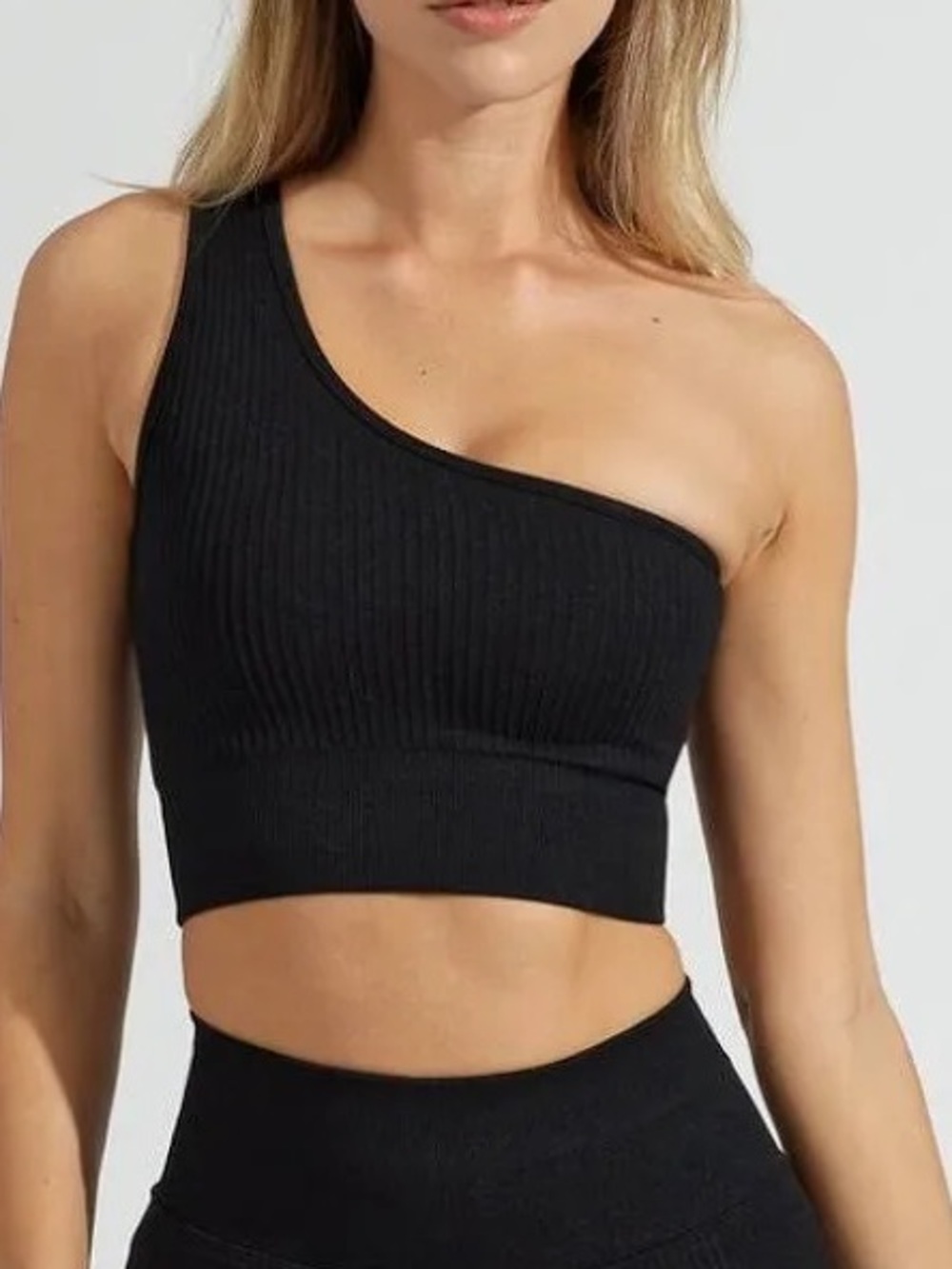 Buffbunny Collection Ribbed Seamless Sports Bra - Onyx Black new with tags Med